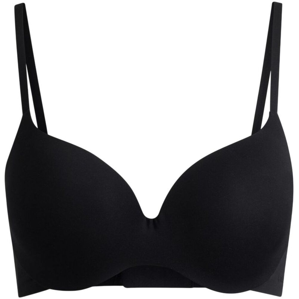 Boss Womens/Ladies V Neck Spaghetti Strap Sports Bra / Black